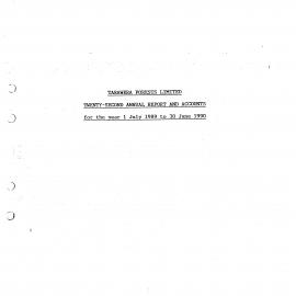 Wai 46_INQ_M101_Tarawera Forests Limited - Twenty-Second Annual Report