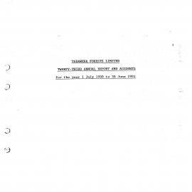 Wai 46_INQ_M102_Tarawera Forests Limited - Twenty-Third Annual Report - 1 July 1990 to 30 June 1991