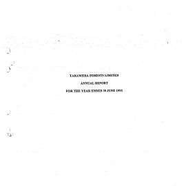 Wai 46_INQ_M106_Tarawera Forests Limited - Annual Report - 30 June 1995