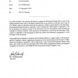 Wai 46_INQ_M111 (c)_Memo RE Maori representatives - 21 Septemeber 2000