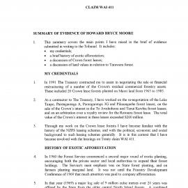 Wai 46_INQ_M116 (a)_Summary of Evidene of Howard Bryce Moore