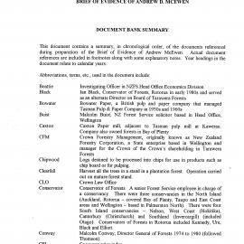 Wai 46_INQ_M117 (a)_Document Bank Summary