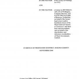 Wai 46_INQ_M122_Evidence of Professor Geoffrey Joseph Schmitt - September 2000