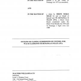 Wai 46_INQ_M123_Outline of Closing Submissions of Counsel