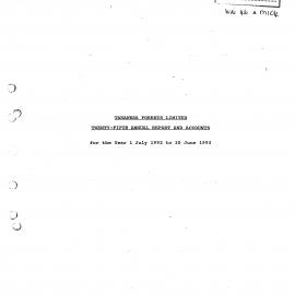 Wai 46_M104_Tarawera Forests Limited - Twenty-Fifth Annual Report