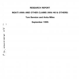 Wai 46_INQ_I001_Research Report - Ngati Awa and Other Claims - September 1995