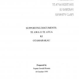 Wai 46_INQ_I010 (a)_Supporting Documents - Te Awa o Te Atua ki Otamarau - 18 October 1995