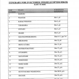 Wai 46_INQ_I016_Itinerary for 19 October 1995 (Hikoi)