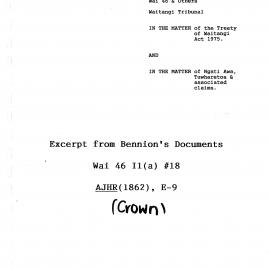 Wai 46_INQ_J002_Document Bennion RE Ngati Awa, Tuwharetoa Claims