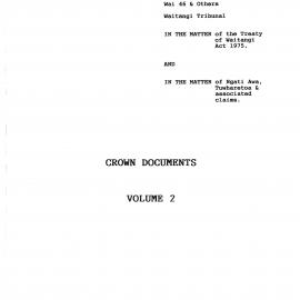 Wai 46_INQ_J003 vol 2_Crown Documents Volume 2 RE Ngati Awa, Tuwharetoa & associated claims