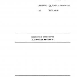 Wai 46_INQ_K021_Submissions on Interim Report by Counsel for Ngati Makino