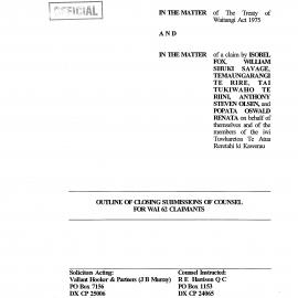 Wai 46_INQ_K023_Outline of Closing Submissions of Counsel for Wai 62 Claimants