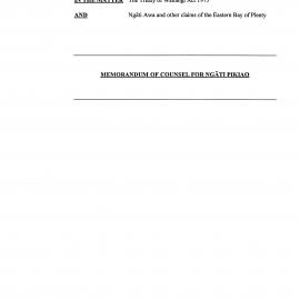 Wai 46_INQ_L002_Memo of Counsel for Ngati Pikiao