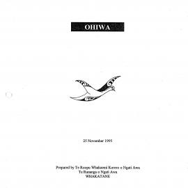 Wai 46_INQ_L010_REPORT RE Ohiwa - 25 November 1995