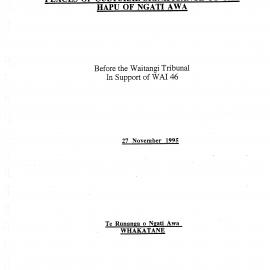 Wai 46_INQ_L012_REPORT RE Places of Cultural Significance Ngati Awa - 27 November 1995