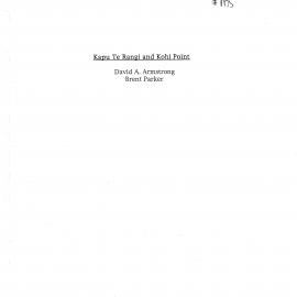 Wai 46_INQ_M005_Report RE Kapu Te Rangi and Kohi Point - David A. Armnstrong - Brent Parker